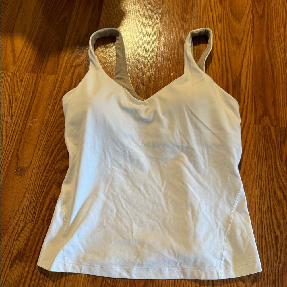 Mid length White Lululemon Align Tank
